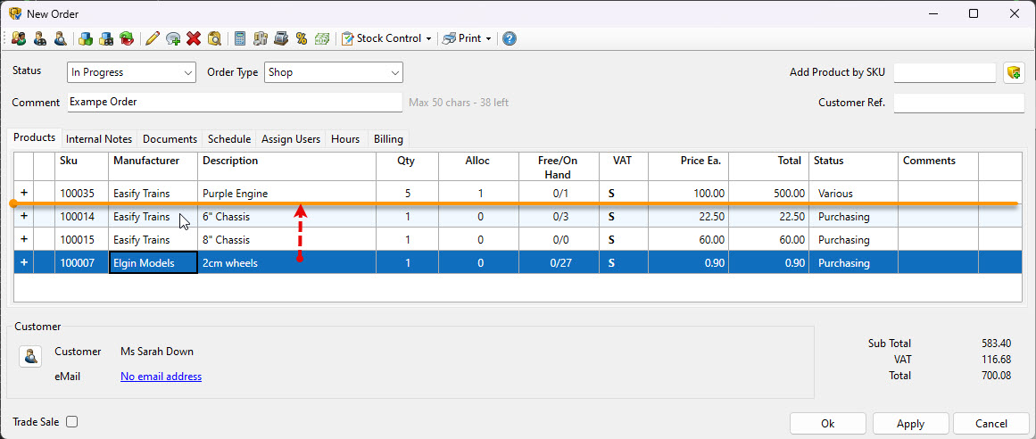 Drag drop to re-order