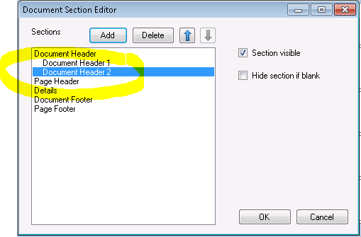 Easify Help - Paperwork Designer - Section Editor